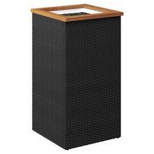 Plantenbak 40X40X80 Cm Poly Rattan Zwart