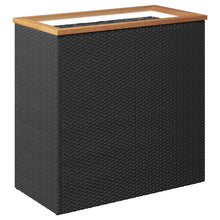 Plantenbak Poly Rattan Zwart 80 x 40 x 80 cm