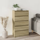 Ladekast 60x36x103 cm bewerkt hout sonoma eiken