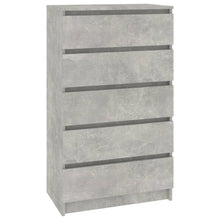 Ladekast 60X36X103 Cm Bewerkt Hout Betongrijs