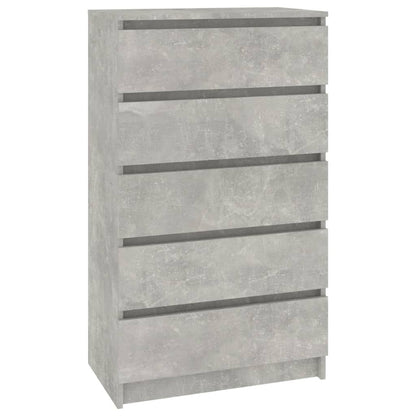 Ladekast 60X36X103 Cm Bewerkt Hout Betongrijs