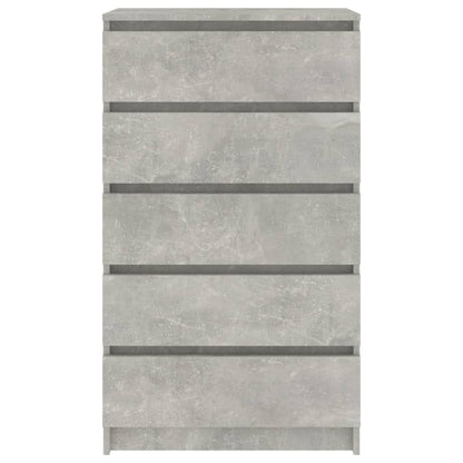 Ladekast 60X36X103 Cm Bewerkt Hout Betongrijs