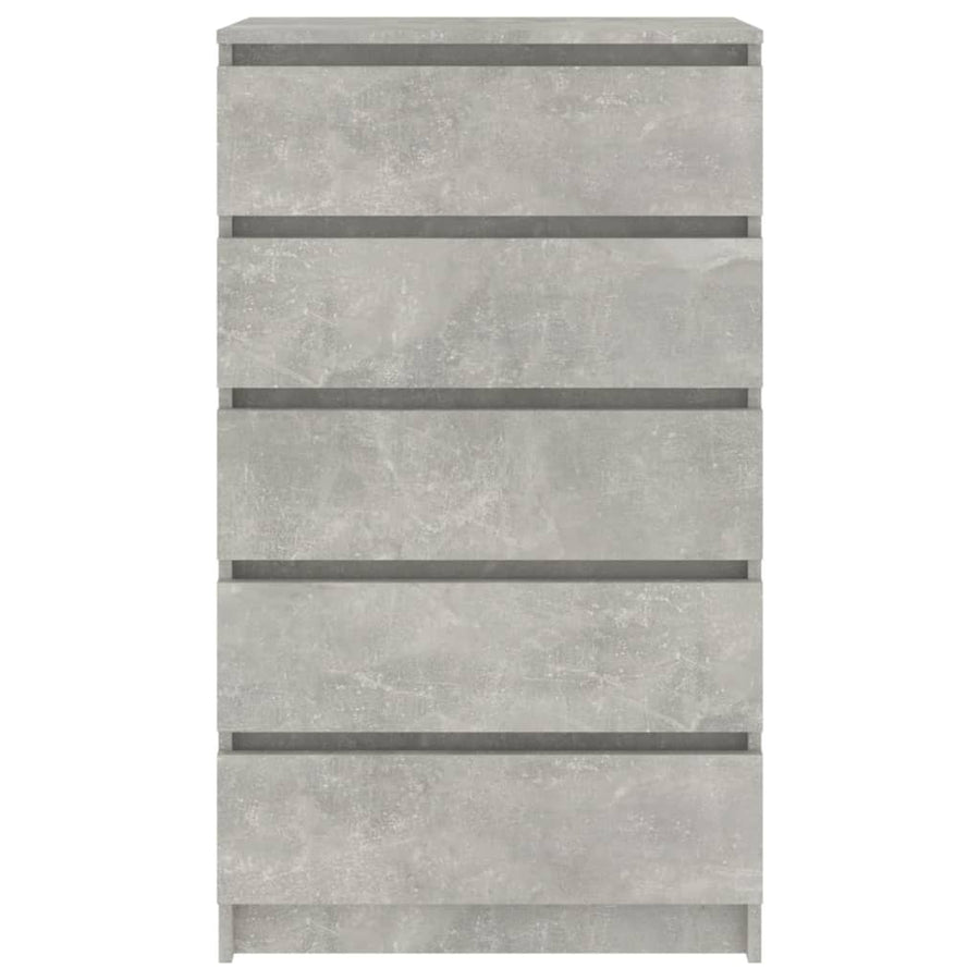 Ladekast 60X36X103 Cm Bewerkt Hout Betongrijs