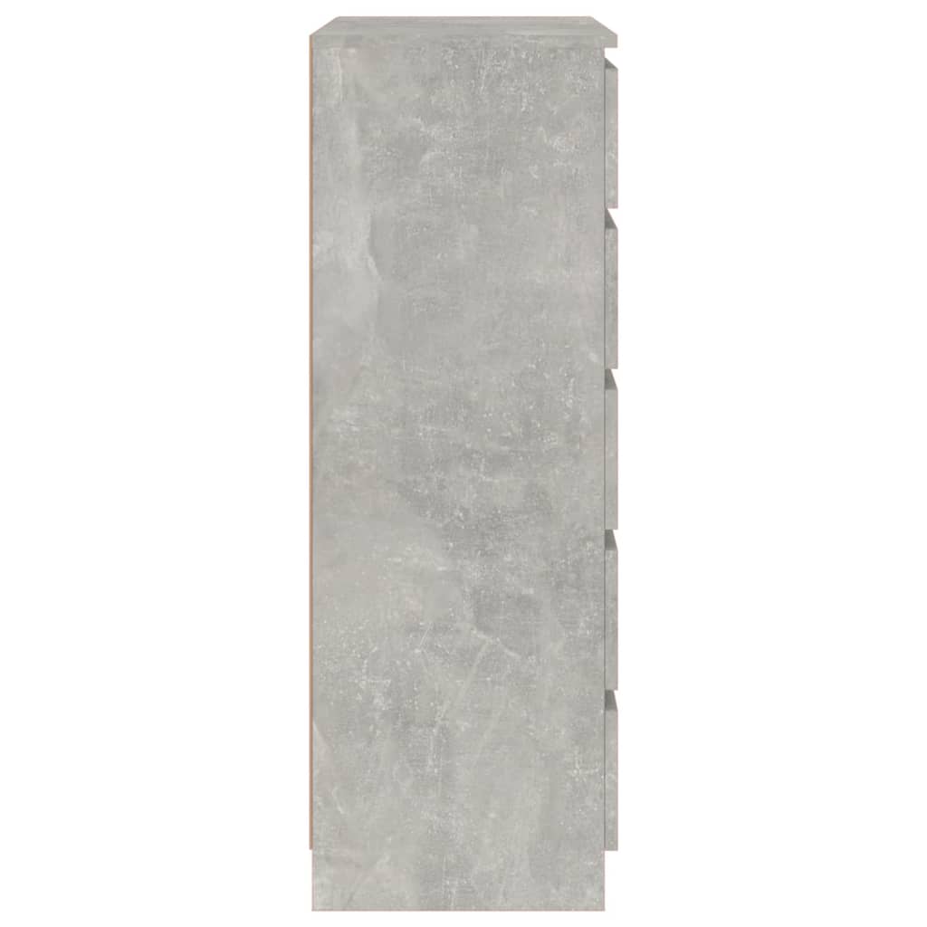 Ladekast 60X36X103 Cm Bewerkt Hout Betongrijs