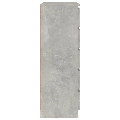 Ladekast 60X36X103 Cm Bewerkt Hout Betongrijs