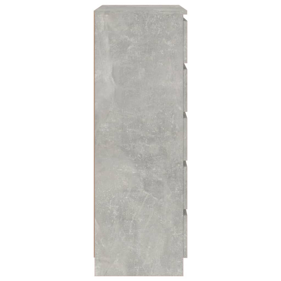 Ladekast 60X36X103 Cm Bewerkt Hout Betongrijs