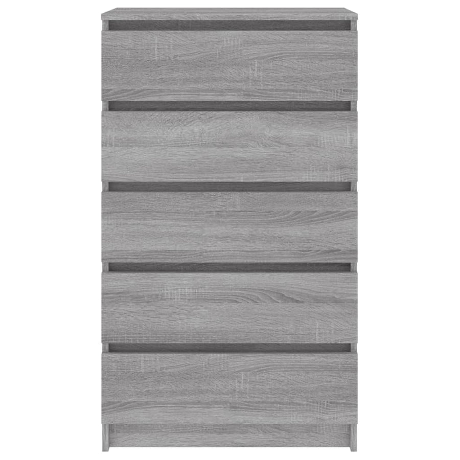 Ladekast 60X36X103 Cm Bewerkt Hout Grijs Sonoma Eikenkleurig
