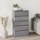 Chest of Drawers 60x36x103 cm engineered wood grey sonoma oak colour