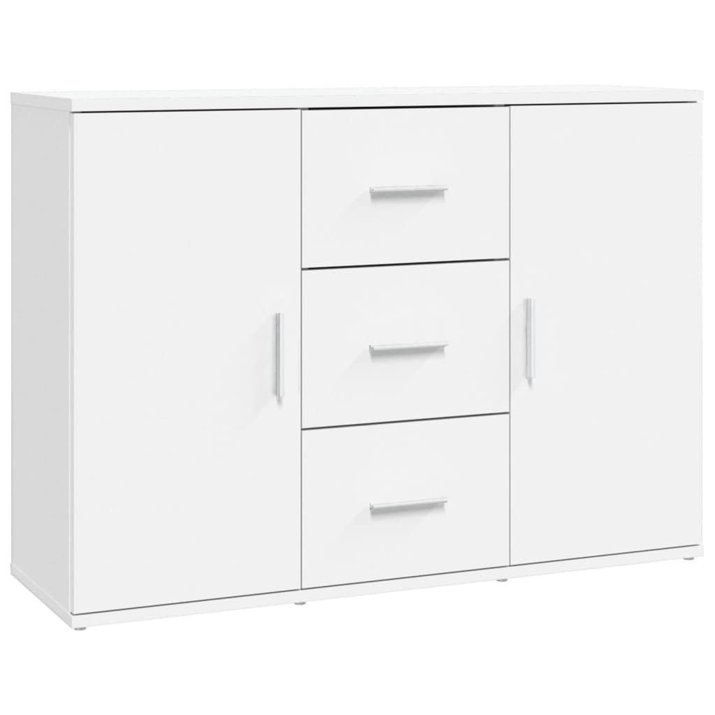 Dressoir 91X29,5X65 Cm Bewerkt Hout Wit