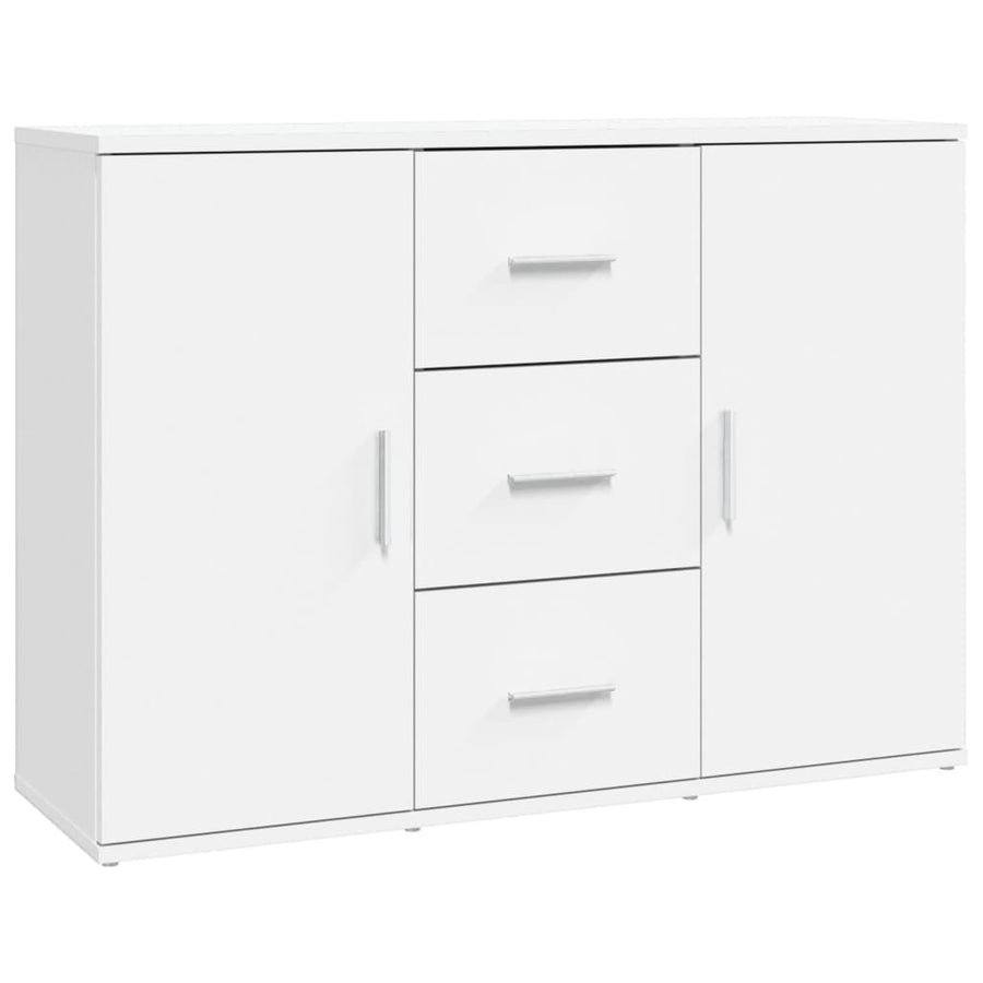 Dressoir 91X29,5X65 Cm Bewerkt Hout Wit
