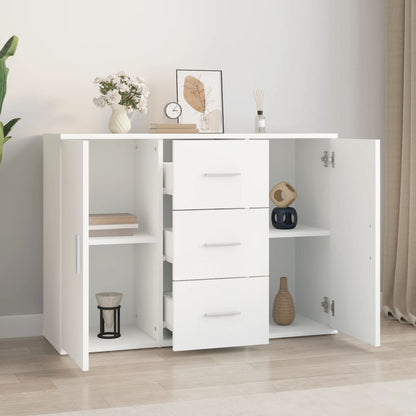 Dressoir 91X29,5X65 Cm Bewerkt Hout Wit