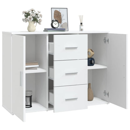 Dressoir 91X29,5X65 Cm Bewerkt Hout Wit