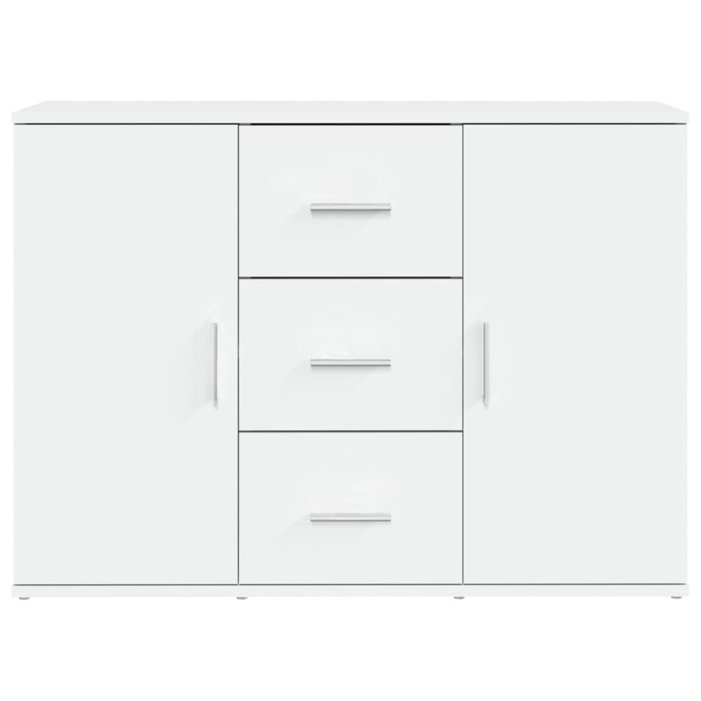 Dressoir 91X29,5X65 Cm Bewerkt Hout Wit