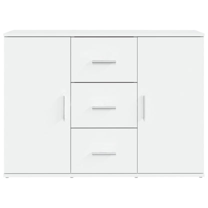 Dressoir 91X29,5X65 Cm Bewerkt Hout Wit