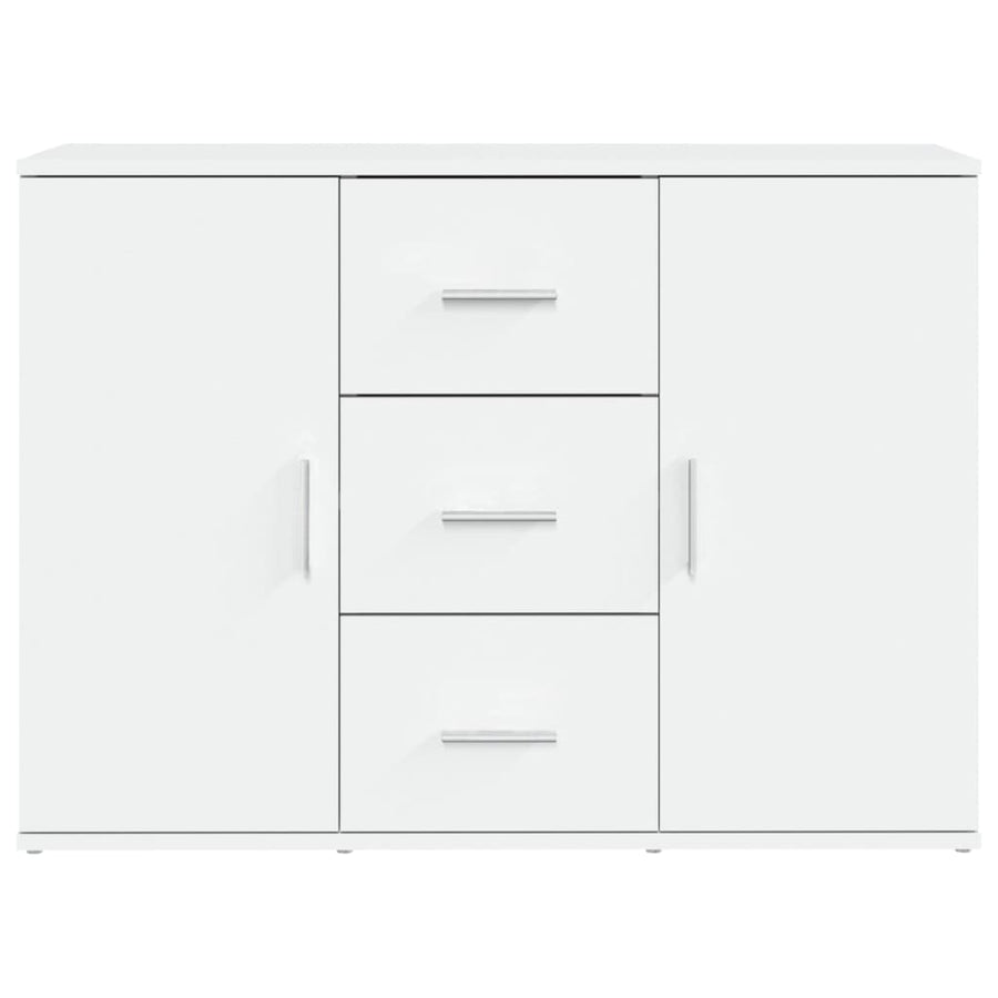 Dressoir 91X29,5X65 Cm Bewerkt Hout Wit