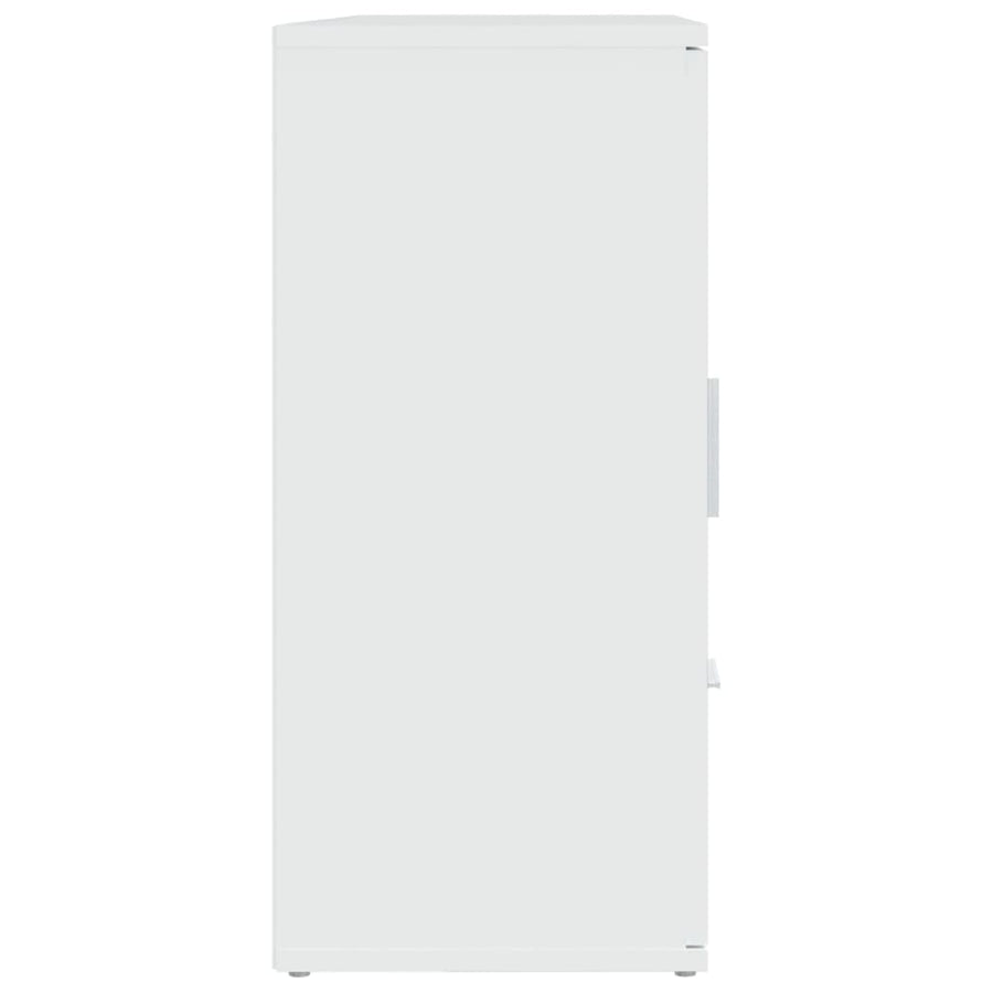 Dressoir 91X29,5X65 Cm Bewerkt Hout Wit