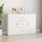 Sideboard 91x29.5x65 cm carved wood white