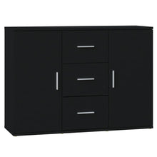 Dressoir 91X29,5X65 Cm Bewerkt Hout Zwart