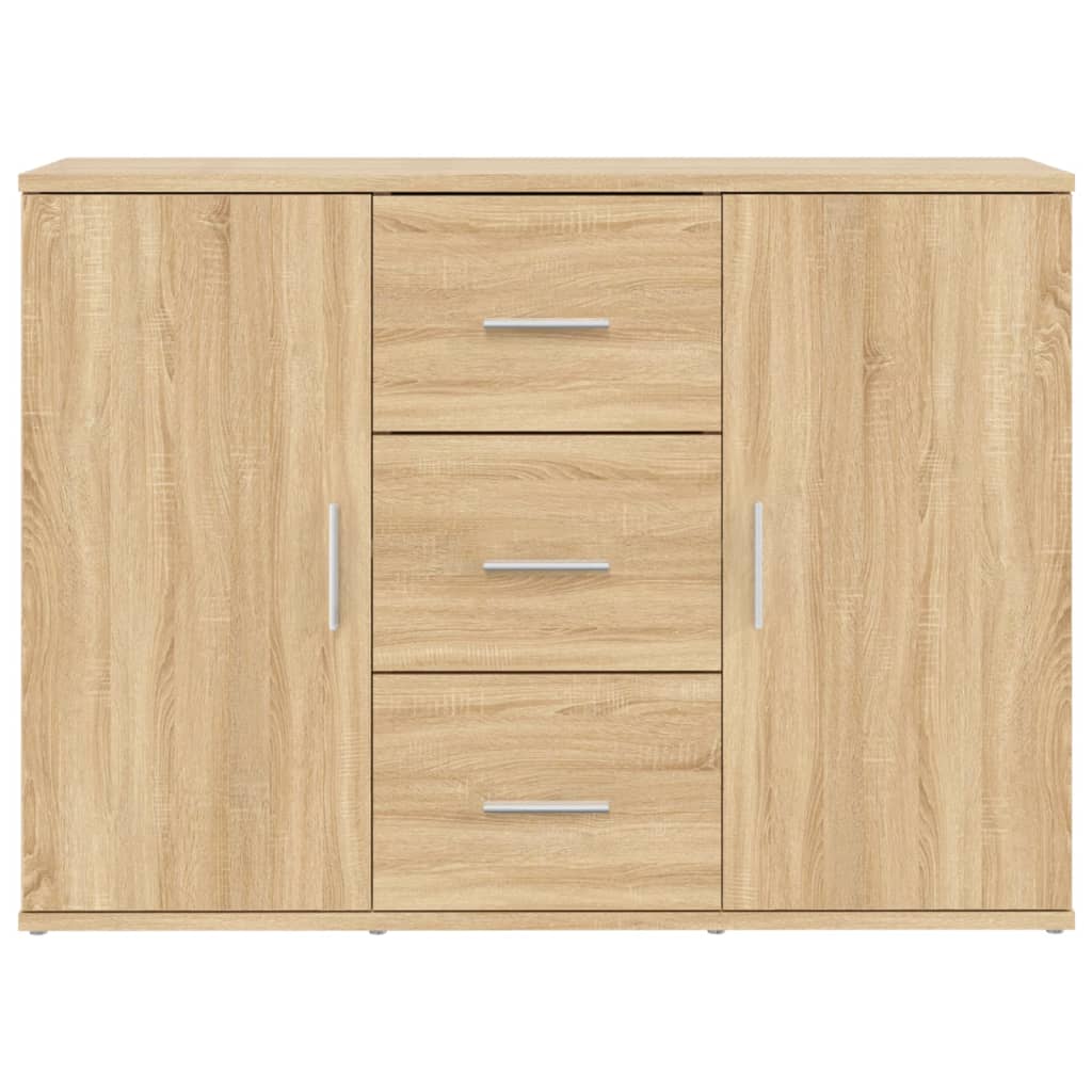 Dressoir 91X29,5X65 Cm Bewerkt Hout Sonoma Eikenkleurig