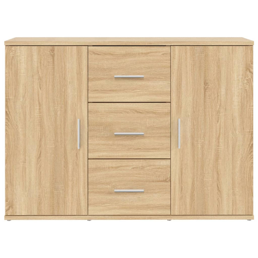 Dressoir 91X29,5X65 Cm Bewerkt Hout Sonoma Eikenkleurig