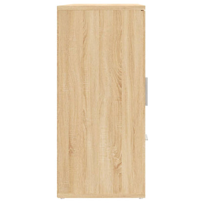 Dressoir 91X29,5X65 Cm Bewerkt Hout Sonoma Eikenkleurig