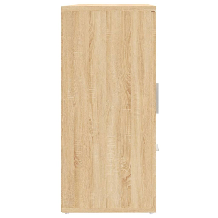 Dressoir 91X29,5X65 Cm Bewerkt Hout Sonoma Eikenkleurig