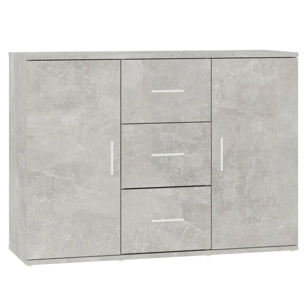 Dressoir 91X29,5X65 Cm Bewerkt Hout Betongrijs