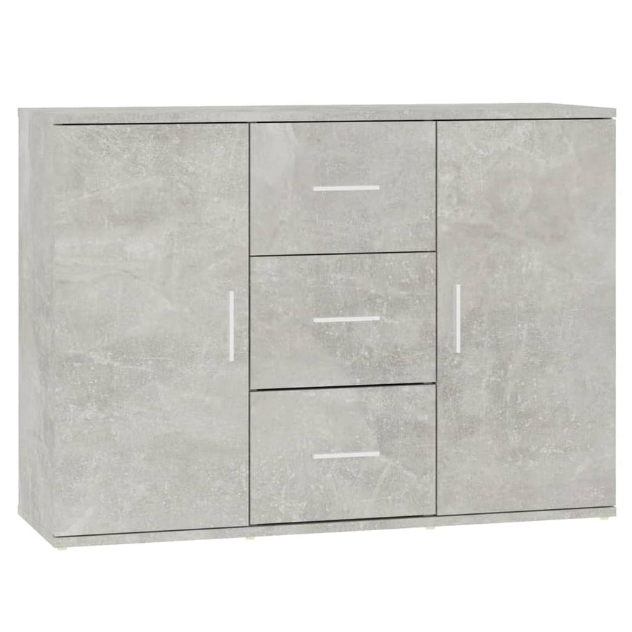Dressoir 91X29,5X65 Cm Bewerkt Hout Betongrijs