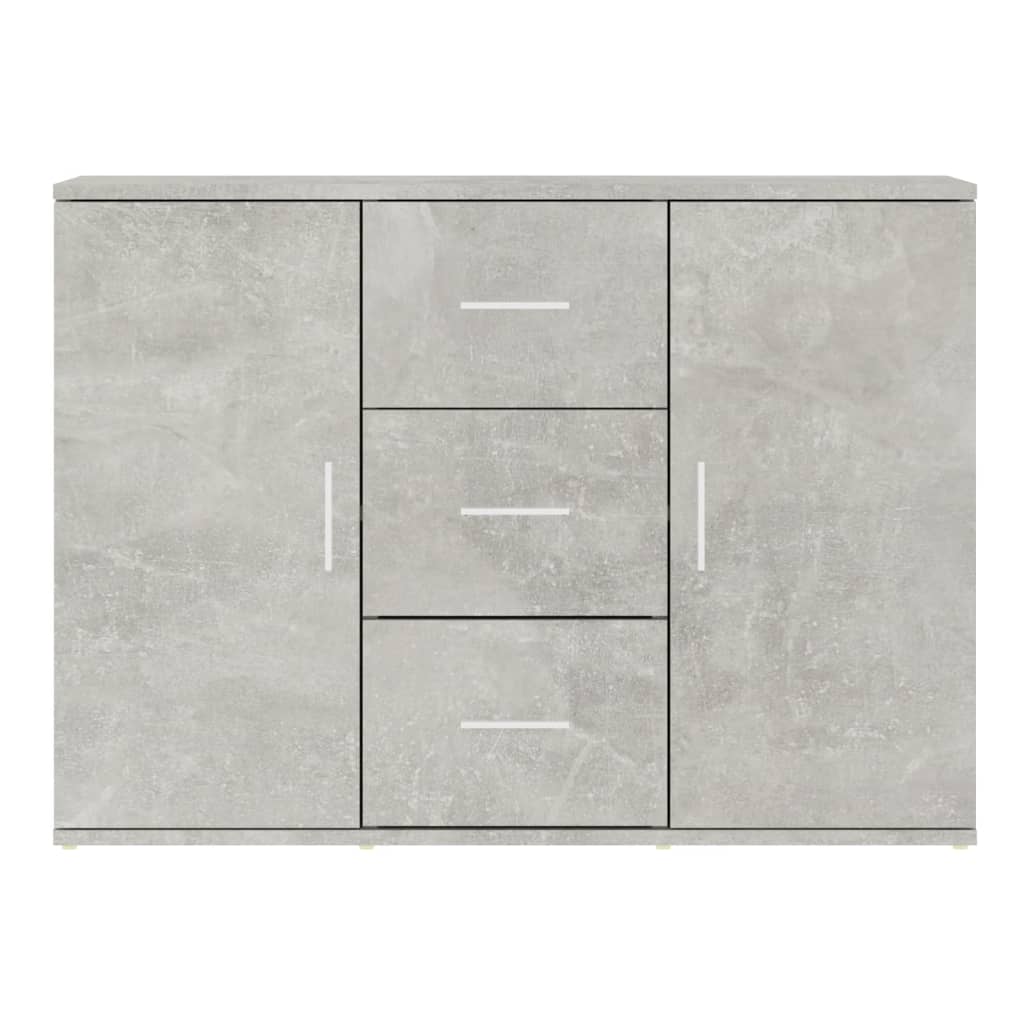 Dressoir 91X29,5X65 Cm Bewerkt Hout Betongrijs