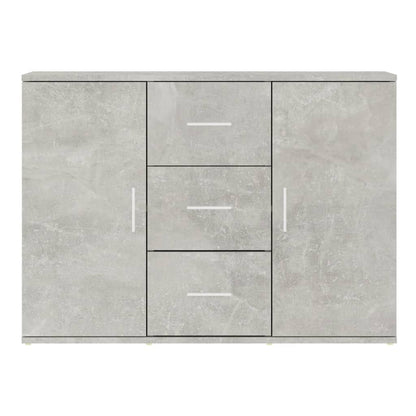 Dressoir 91X29,5X65 Cm Bewerkt Hout Betongrijs