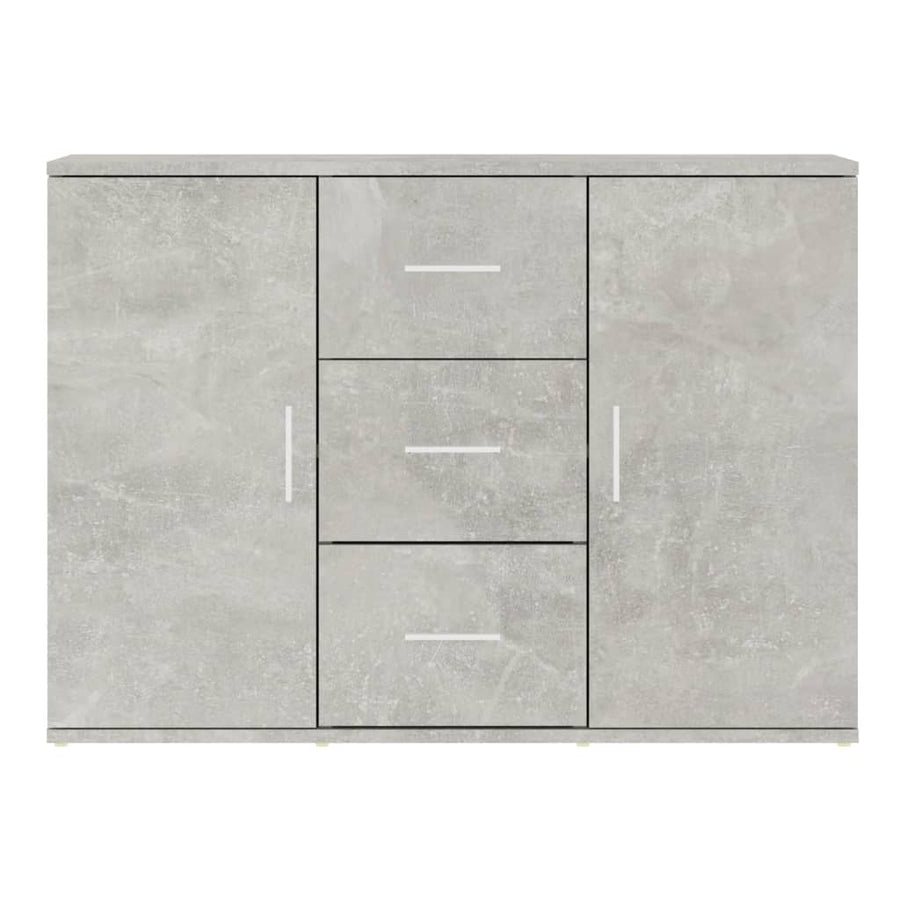 Dressoir 91X29,5X65 Cm Bewerkt Hout Betongrijs