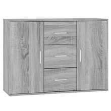 Dressoir 91X29,5X65 Cm Bewerkt Hout Grijs Sonoma Eikenkleurig