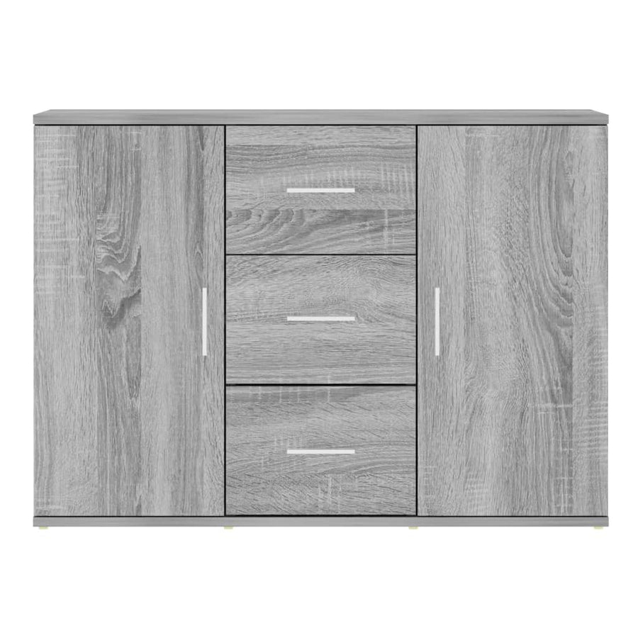 Dressoir 91X29,5X65 Cm Bewerkt Hout Grijs Sonoma Eikenkleurig