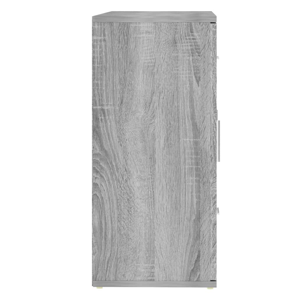 Dressoir 91X29,5X65 Cm Bewerkt Hout Grijs Sonoma Eikenkleurig