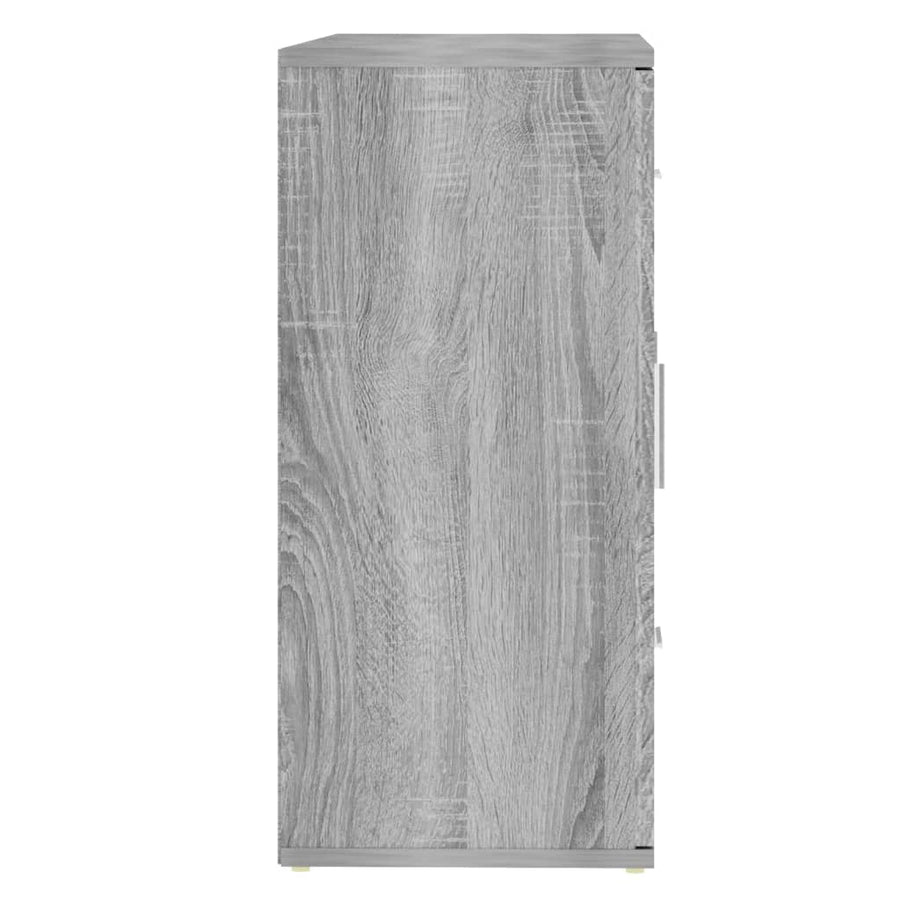Dressoir 91X29,5X65 Cm Bewerkt Hout Grijs Sonoma Eikenkleurig
