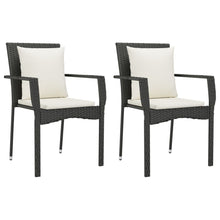 Tuinstoelen Met Kussens Poly Rattan 2 Zwart