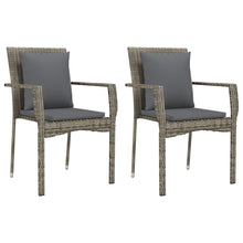 Tuinstoelen Met Kussens Poly Rattan 2 Grijs