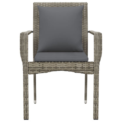 Tuinstoelen Met Kussens Poly Rattan 2 Grijs