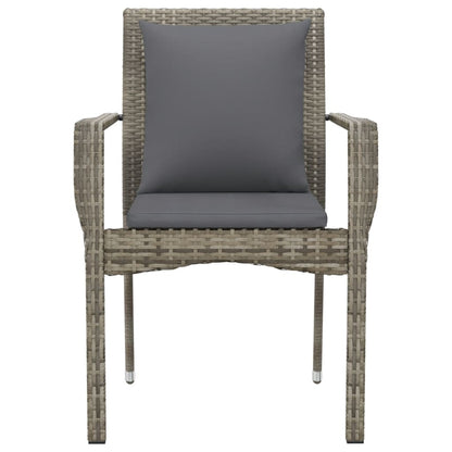 Tuinstoelen Met Kussens Poly Rattan 4 Grijs