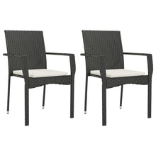 Tuinstoelen Met Kussens Poly Rattan 2 Zwart