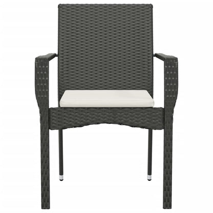 Tuinstoelen Met Kussens Poly Rattan 2 Zwart