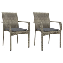 Tuinstoelen Met Kussens Poly Rattan 2 Grijs