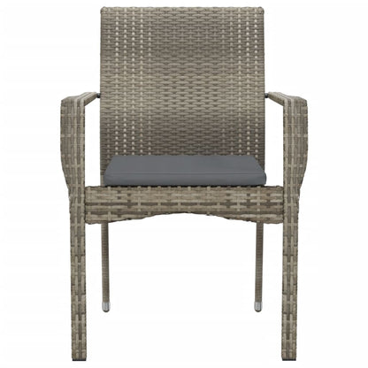 Tuinstoelen Met Kussens Poly Rattan 2 Grijs