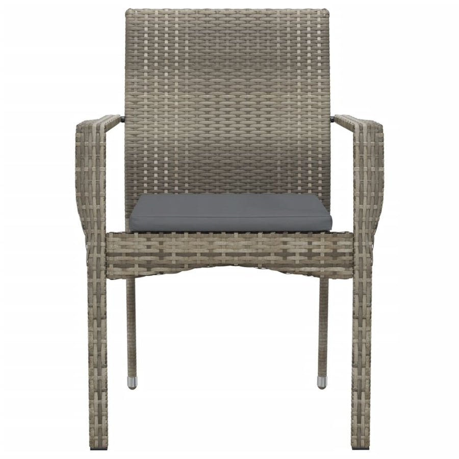 Tuinstoelen Met Kussens Poly Rattan 2 Grijs