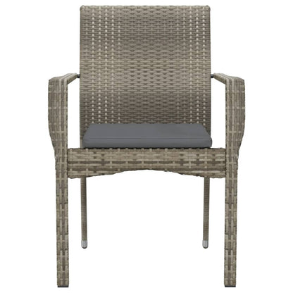 Tuinstoelen Met Kussens Poly Rattan 4 Grijs