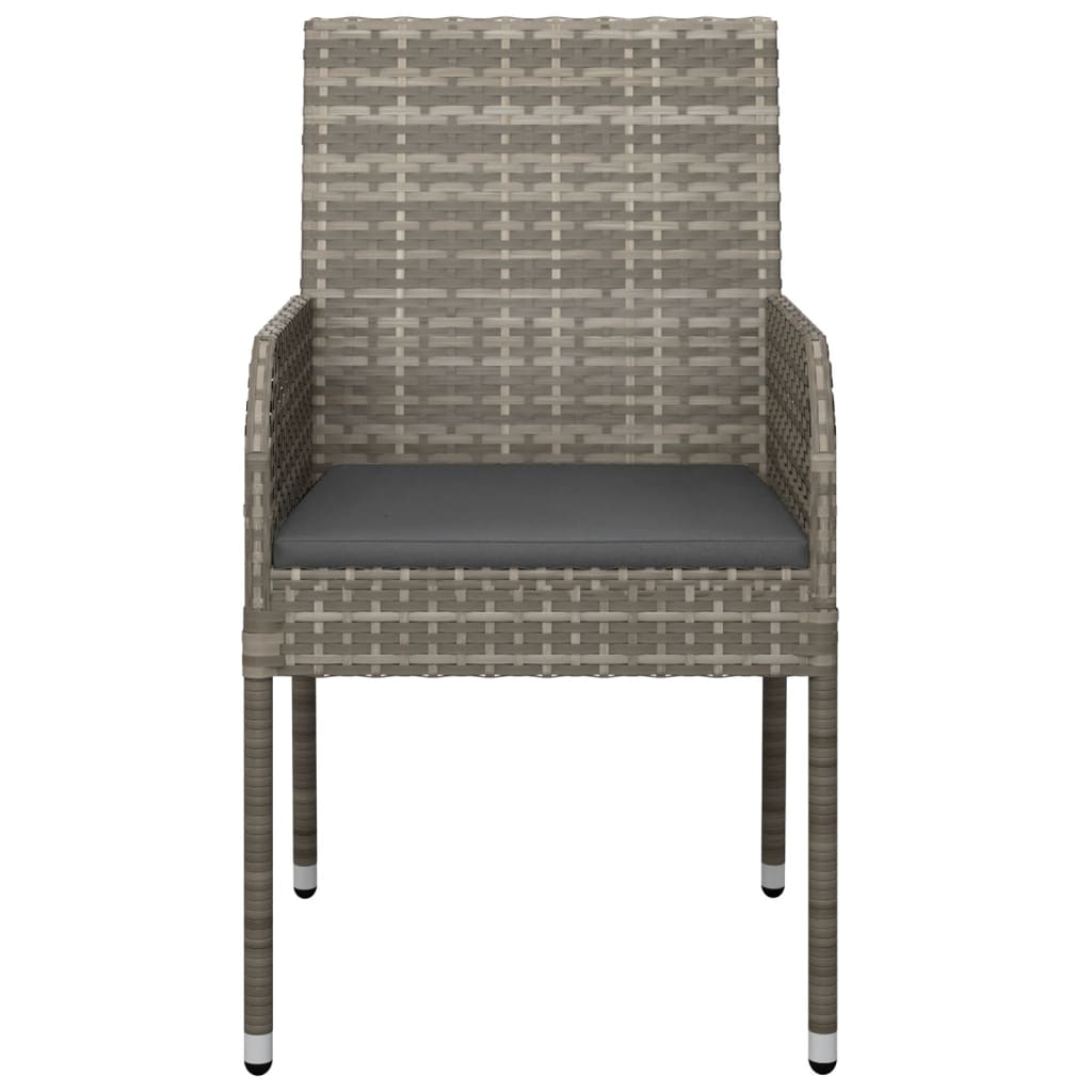 Tuinstoelen Met Kussens Poly Rattan 2 Grijs