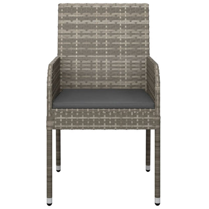Tuinstoelen Met Kussens Poly Rattan 2 Grijs