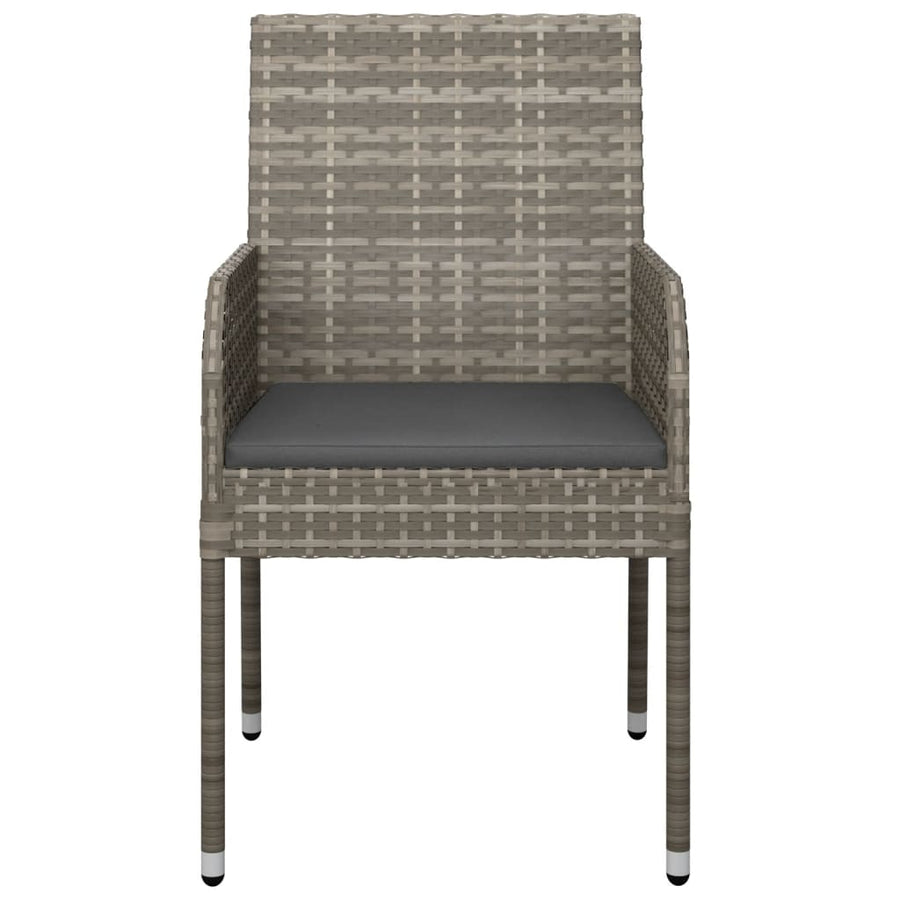 Tuinstoelen Met Kussens Poly Rattan 2 Grijs