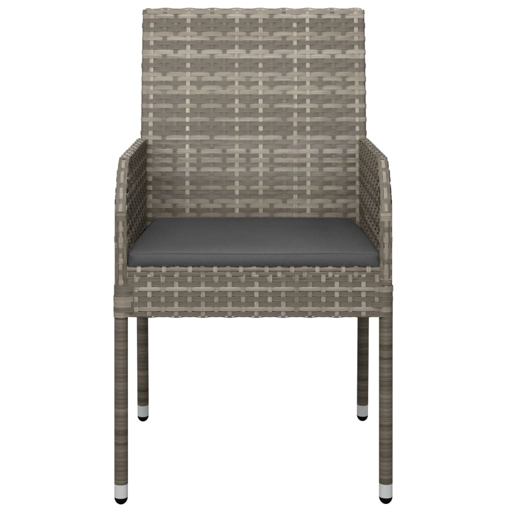 Tuinstoelen Met Kussens Poly Rattan 4 Grijs