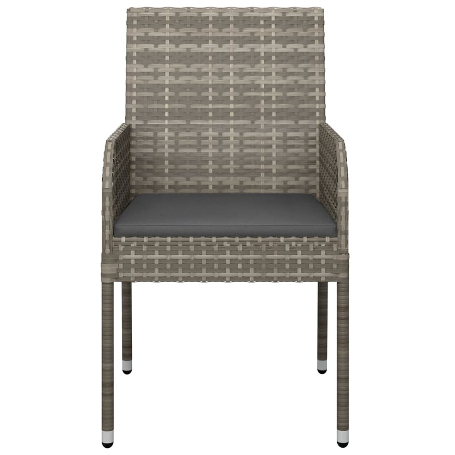 Tuinstoelen Met Kussens Poly Rattan 4 Grijs